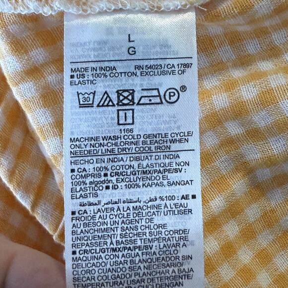 Old Navy‎ Gingham Tank Tops Women’s Sz L 2 Blue Orange Milkmaid Cottagecore - Picture 8 of 10